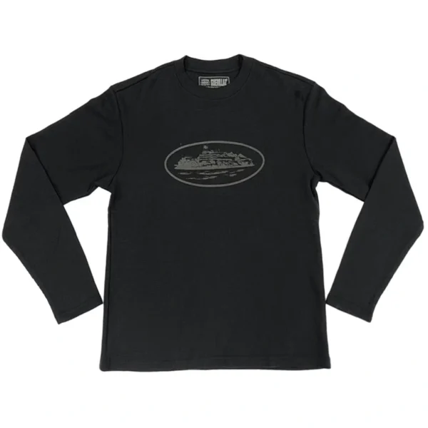 Corteiz Alcatraz Waffle L/S T-shirt Triple Black