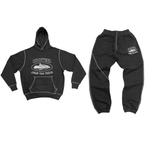 Corteiz Superior Tracksuit – Black