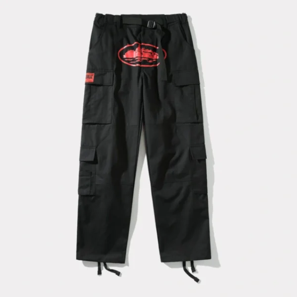 Corteiz Purp Guerillaz Cargos Black/Red